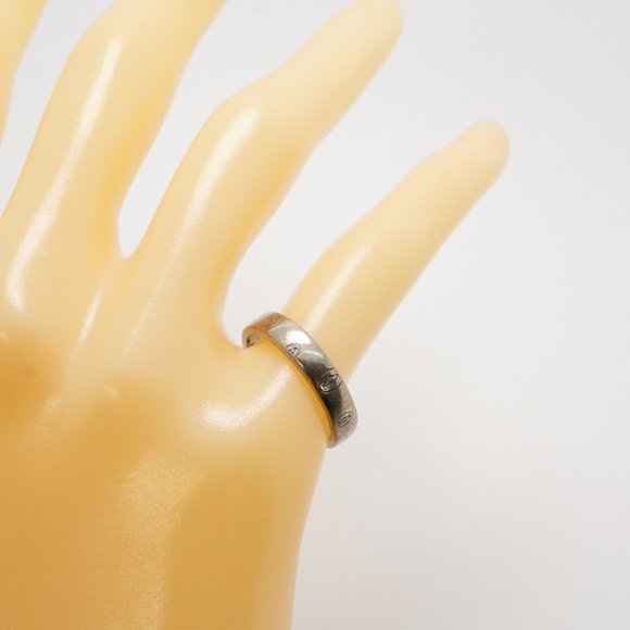 Cartier Ring Happy Birthday K18WG White Gold #55 Men's Women's - Picture 7 of 9